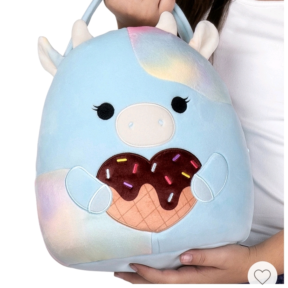 Pastel Blue Ice Cream Cow Plush Toy